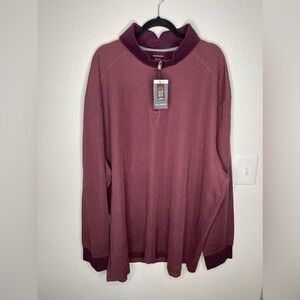 Van Heusen Men's Modern 1/4 Zip Long Sleeve 3XL  Big & Tall Pullover NWT